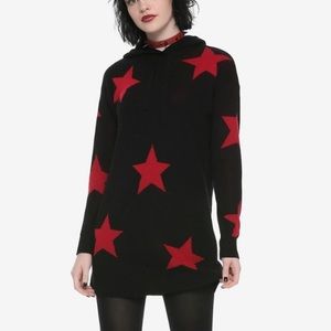 Hot Topic Hooded knit star tunic dress